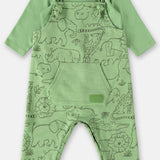 Conjunto Jardinera Animalitos Verde
