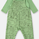 Conjunto Jardinera Animalitos Verde