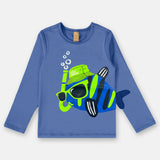 Conjunto de Baño Niño Pez Snorkel Azul UV50+