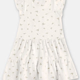 Vestido Infantil Volados Floral – Verde, Rosa y Blanco