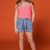 Short Denim Claro con Lazo