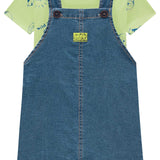 Body Manga Corta y Overol Denim