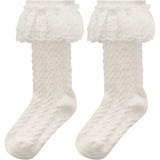 Calcetines Blanco Vuelos y Encaje