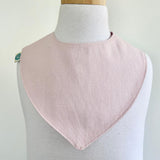 Babero Reversible Lino Rosa Bebé