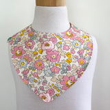 Babero Reversible Algodón Flores