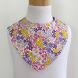 Babero Reversible Algodón Flores