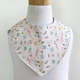 Babero Reversible Algodón Flores