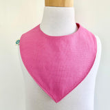 Babero Reversible Lino Fucsia
