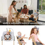 Silla de comer evolutiva 4 en 1 Enock + Mecedora Calmee - KinderKraft
