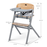 Silla de comer evolutiva LIVY 4 en 1 Wood + Mecedora Calmee - KinderKraft