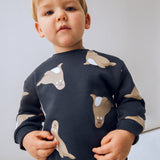 Polerón Bebé Niño Estampado Focas Noche Algodón