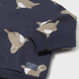 Polerón Bebé Niño Estampado Focas Noche Algodón