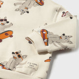 Polerón Bebé Niño Estampado Perros Skate Algodón