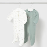 Pack 2 Enteritos Bebé Autitos Hielo con Patitas 100% Algodón