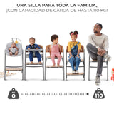 Silla de comer evolutiva LIVY 4 en 1 Wood + Mecedora Calmee - KinderKraft