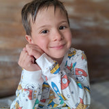 Pijama Largo Algodón Nave Espacial