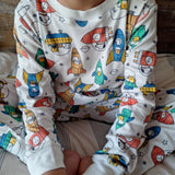 Pijama Largo Algodón Nave Espacial