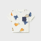 Polera Manga Corta Niño Estampado Animales