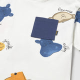 Polera Manga Corta Niño Estampado Animales