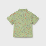 Camisa Manga Corta Niño Estampado Camaleones Matcha