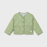 Chaqueta Acolchada Reversible Verde Flowers Niña