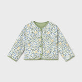 Chaqueta Acolchada Reversible Verde Flowers Niña