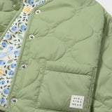 Chaqueta Acolchada Reversible Verde Flowers Niña