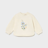 Pullover Hueso Flowers Niña
