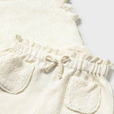 Conjunto Pantalón Largo Crudo Crochet Niña