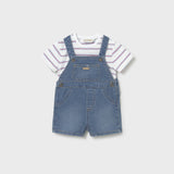 Conjunto Jardinera Denim y Polera Rayas Mayoral