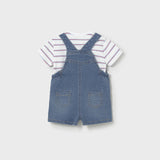 Conjunto Jardinera Denim y Polera Rayas Mayoral