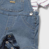 Conjunto Jardinera Denim y Polera Rayas Mayoral