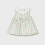 Vestido Rayas Lino Menta Mayoral