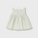 Vestido Rayas Lino Menta Mayoral