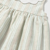 Vestido Rayas Lino Menta Mayoral