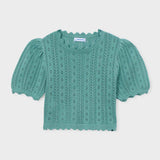 Polera Niña Tricot Menta Mayoral