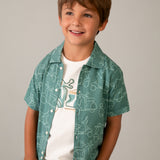 Camisa Manga Corta Estampada Alga Mayoral