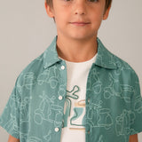 Camisa Manga Corta Estampada Alga Mayoral