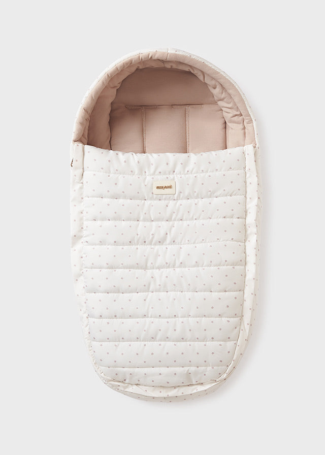 Saco Capazo Universal Acolchado Bebé – Crudo, Rosa y Celeste Mayoral