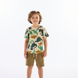 Polera Niño Dinosaurios - Verde y Azul