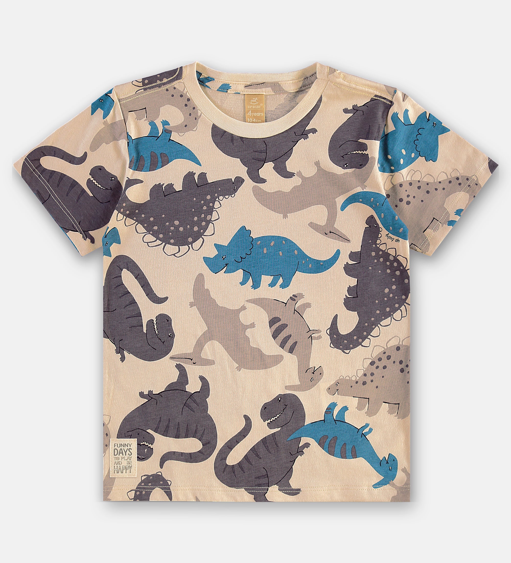 Polera Niño Dinosaurios - Verde y Azul