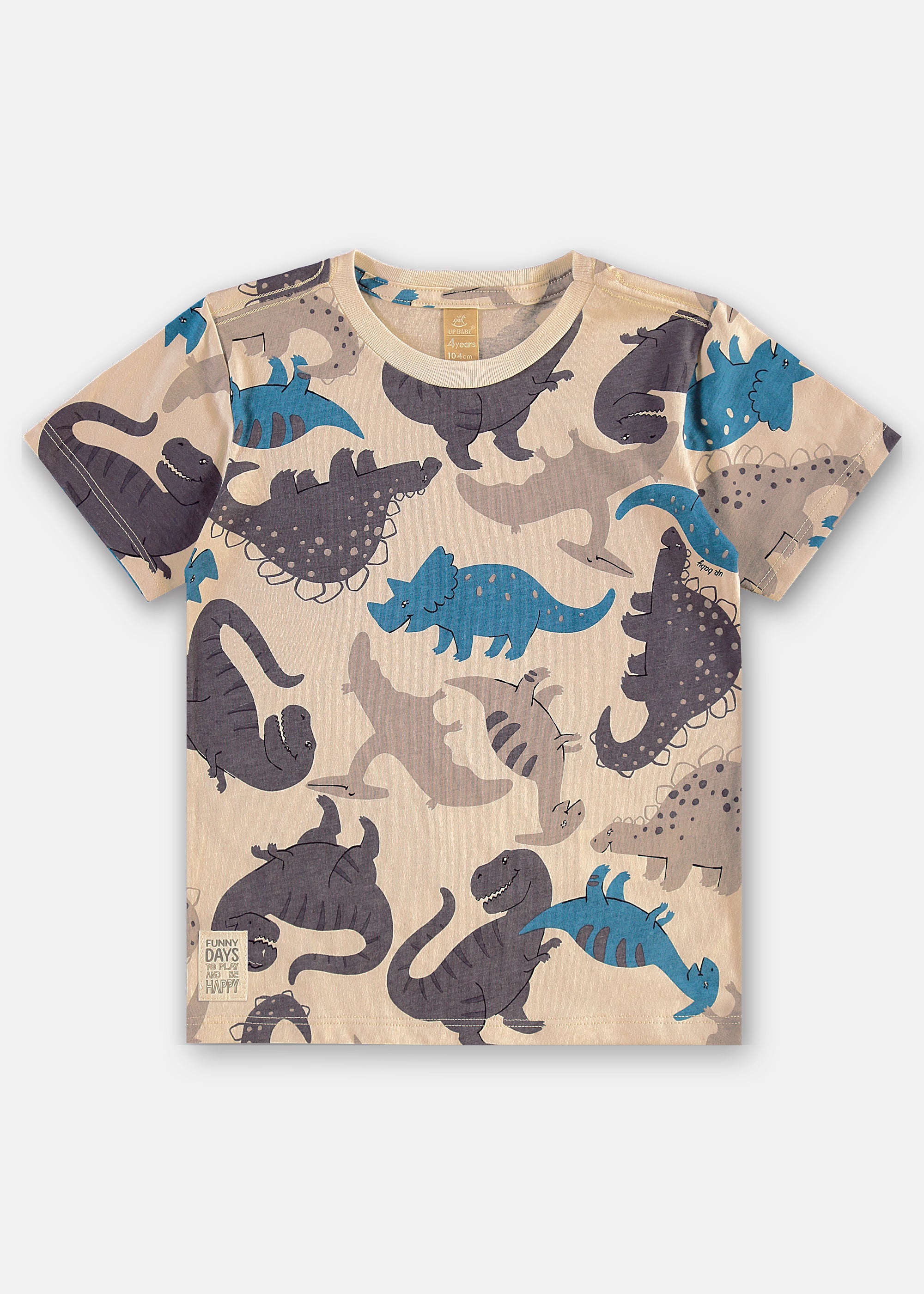 Polera Niño Dinosaurios - Verde y Azul