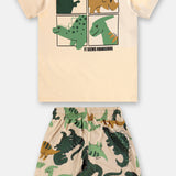 Conjunto Niño Wild Dino Beige