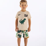 Conjunto Niño Wild Dino Beige