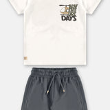 Conjunto Niño Adventure Days Blanco y Gris