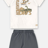 Conjunto Niño Adventure Days Blanco y Gris