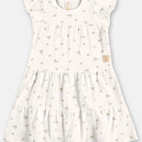 Vestido Infantil Volados Floral – Verde, Rosa y Blanco