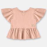 Conjunto Niña Blusa Volados y Short – Rosa y Verde