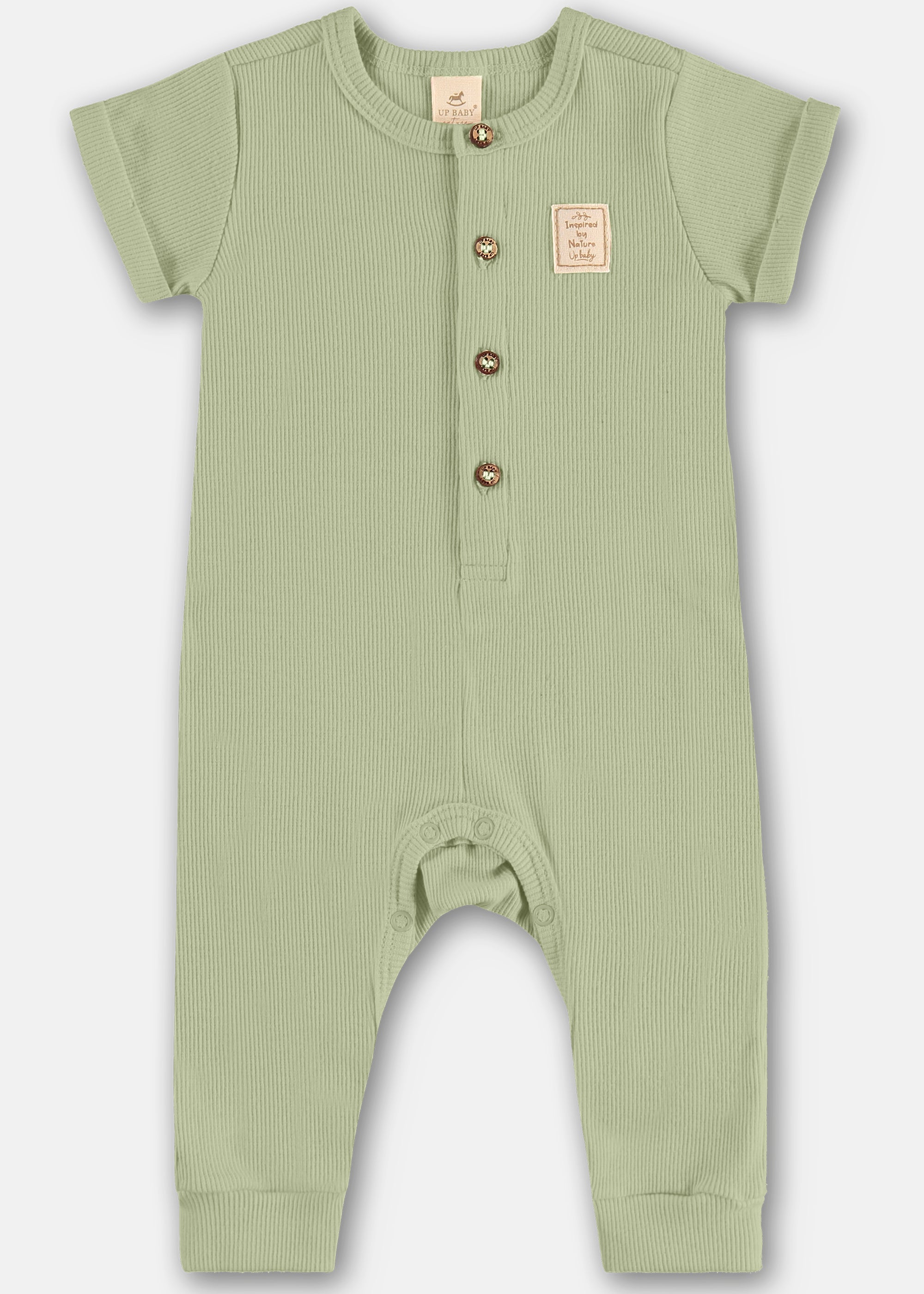 Enterito Unisex de Algodón – Blanco, Rosado y Verde (0 a 18 meses)