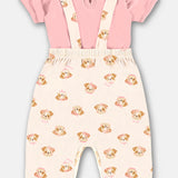 Enterito Jardinera con Body Estampado Perritos – Rosa